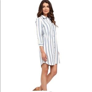 7 For All Mankind striped button up dress.